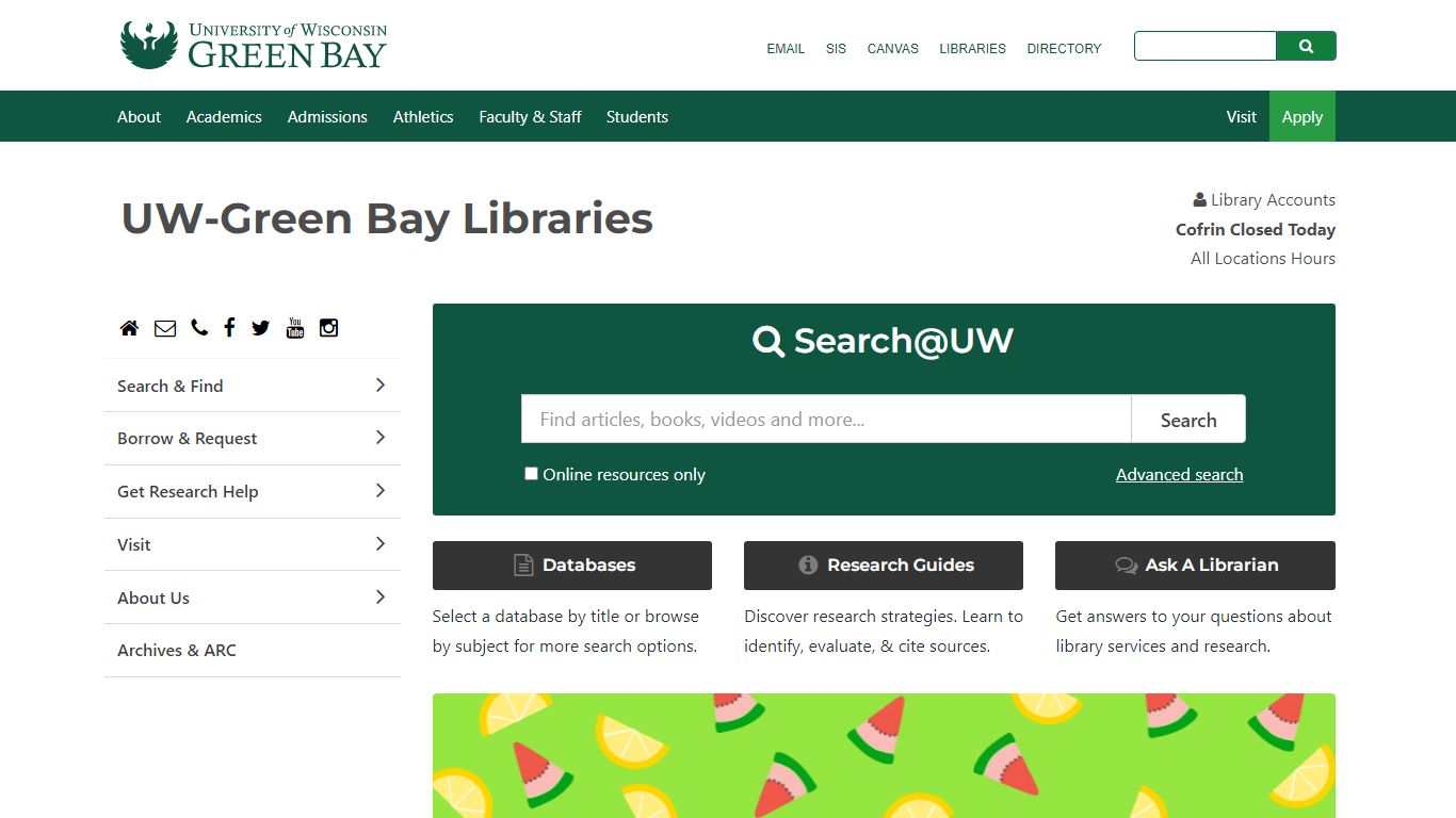 UW-Green Bay Libraries - UW-Green Bay